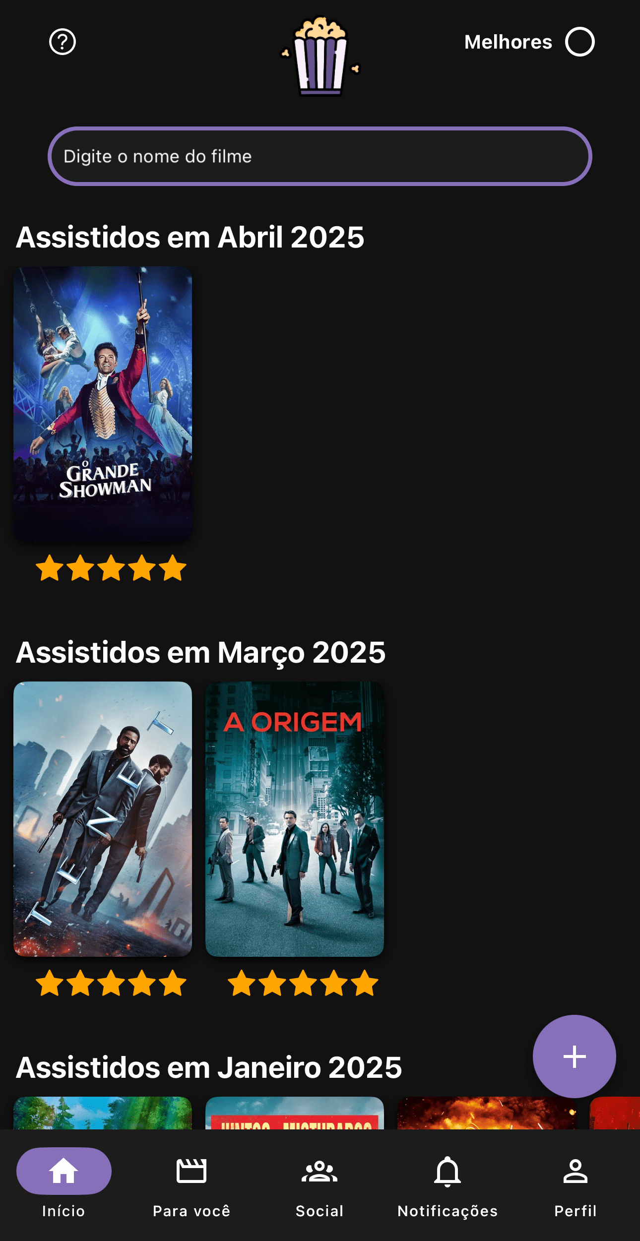 Adicione filmes e séries